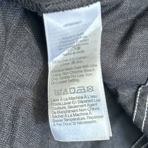 NWT Madewell Black Linen Pleated Shell Top - Size: Extra Small - Picture 4 of 12